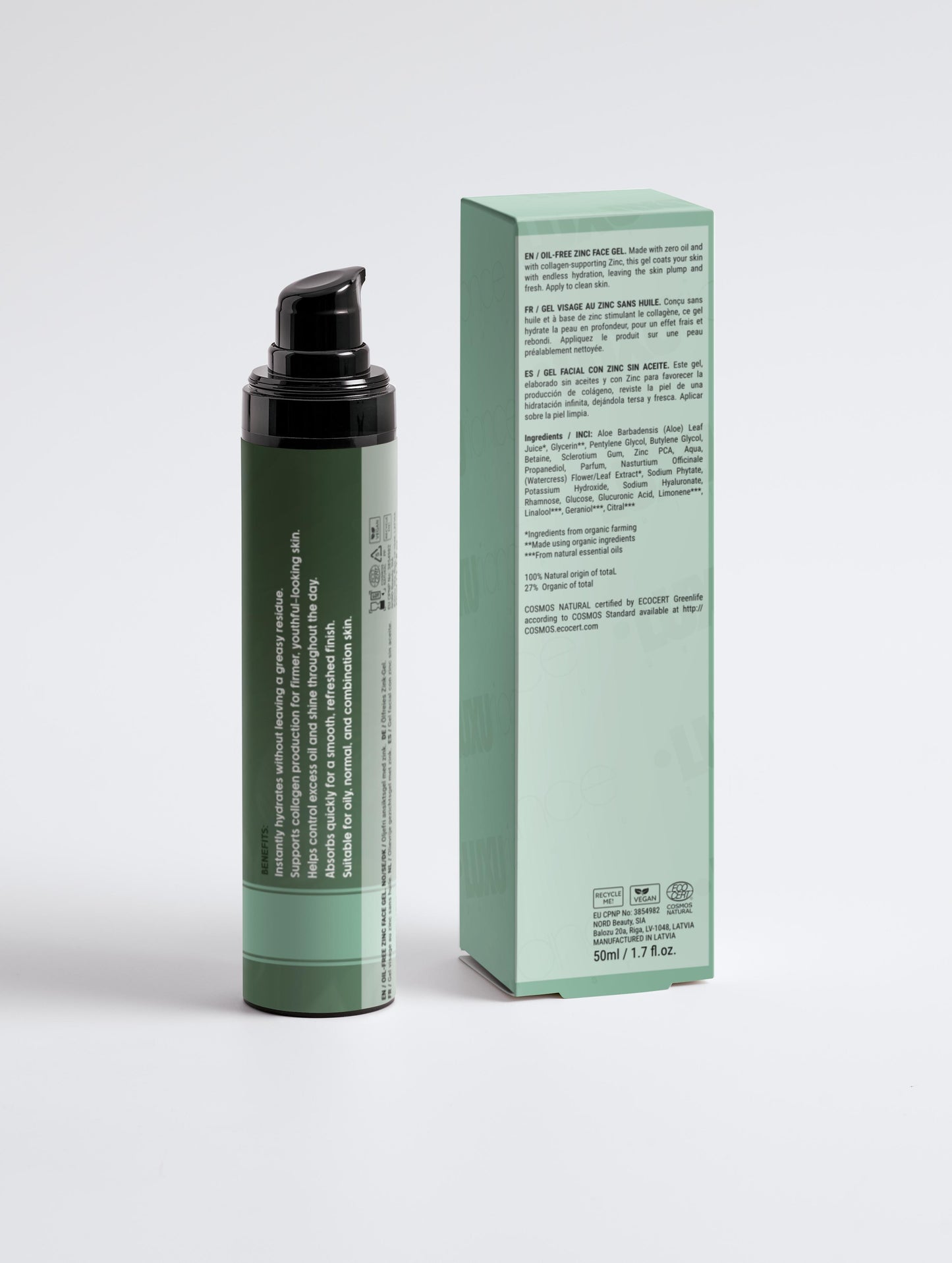 Oil-Free Zinc Face Gel for Men